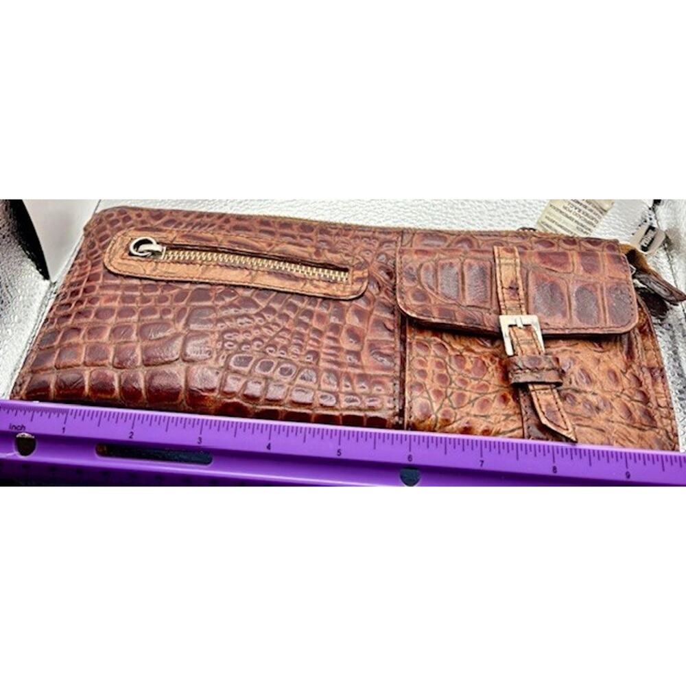 Prune Brown Clutch Purse Bovine Leather Full Grain - Picture 13 of 13